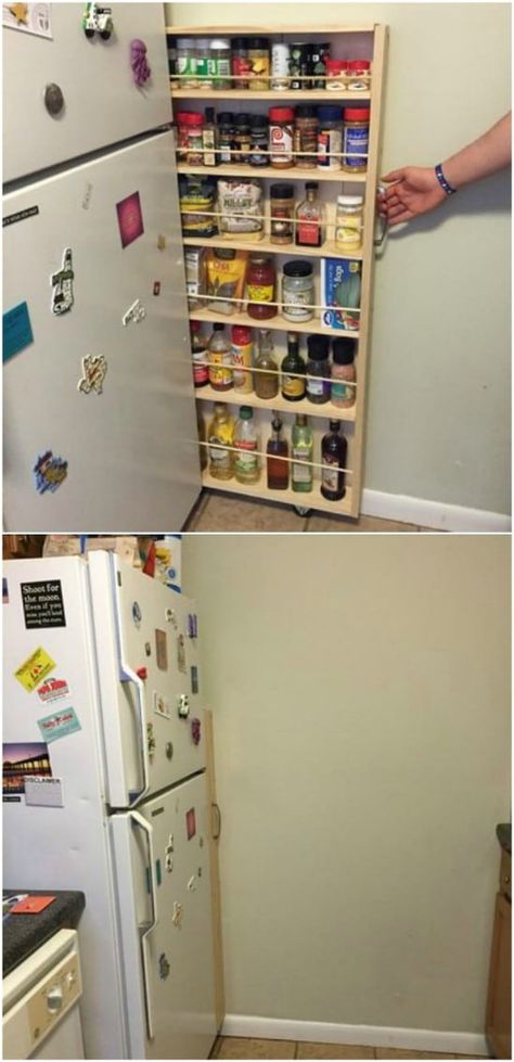 35 Space Saving DIY Hidden Storage Ideas For Every Room - 35 of the BEST DIY organizing ideas that provide hidden storage space. Includes DIY plans to create hidden storage for kitchen, bathroom, living room and bedroom. #organizing #storage #builtin #bathroom #bedroom #furniture Room Saving Ideas, Space Saver Living Room Ideas, Kitchen Space Saver Ideas, Diy Space Savers, Space Savers For Small Apartments, Kitchen Space Savers Hidden Storage, Small Bedroom Storage Ideas Rental, Storage Ideas For Small Spaces Diy, Hidden Furniture Space Saving