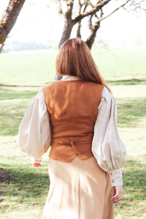 Victorian Blouse With Puffy Sleeves, Light Academia Poet Shirt, Edwardian Natural Linen Shirt, Cottagecore Linen Blouse, Academia Clothing - Etsy Academia Clothing, Poet Shirt, Victorian Blouse, Puffy Dresses, Light Academia, Linen Blouse, Puffy Sleeves, Beck, Natural Linen