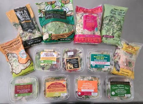 I Tried 13 Trader Joe's Salads to See Which Are Worth Buying, Review Trader Joes Salad Kit, Trader Joe Salad Recipes, Trader Joe’s Salad Recipes, Trader Joe’s Salad, Trader Joes Salad Ideas, Crispy Noodle Salad, Trader Joes Salad, Cornbread Croutons, Kale Slaw