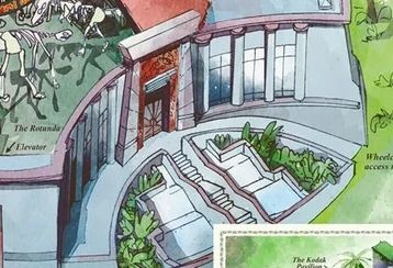 The Design of the Jurassic Park Visitor’s Center - Part 1 - Maison Dumar Interiors Visitor Center Architecture, Post Modern Architecture, Reptile House, Seattle Art Museum, Jurrasic Park, Park Design, Alien Girl, Seattle Art, Islands Of Adventure