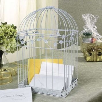 Bird Cage Card Holder $30 Birdcage Centerpiece, Vintage Bird Cage Decor, Birdcage Card Holders, Money Card Box, Wedding Gift Card, Birdcage Wedding, Cage Decor, Wedding Supplies Wholesale, Sophia Lee