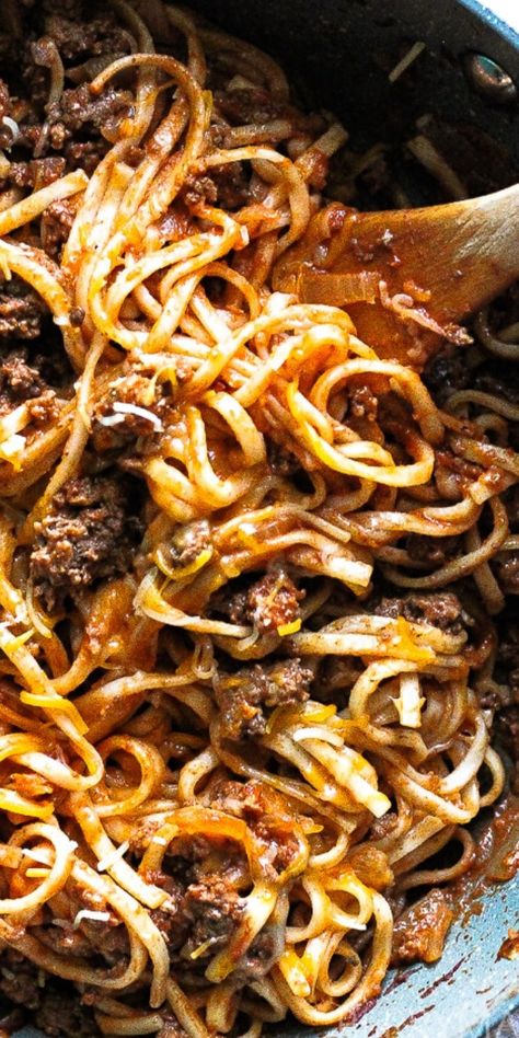 Udon Noodle Recipe Ground Beef, Ground Beef Udon Noodles, Beef Udon, Udon Noodles Recipe, Maple Recipes, Easy Pasta Dishes, Dinner Plan, Easy Beef, Beef Recipes Easy