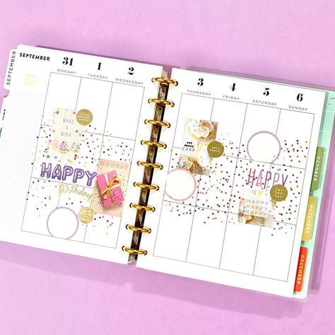 My Birthday Week, Vertical Layout Planner, Birthday Planner, Happy Planners, Happy Planner Layout, Birthday Babe, Birthday Week, It S My Birthday, Perfect Planner