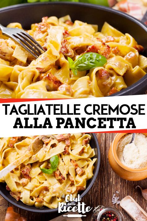 Le Tagliatelle alla Crema di Parmigiano e Pancetta Croccante sono un primo piatto saporito e cremoso, perfetto per stupire la famiglia oppure gli amici. Pasta Con Pancetta, Pasta Italiana, Gnocchi Recipes, Italian Pasta, Main Course, Pasta Recipes, Italian Recipes, Macaroni And Cheese, Meal Prep