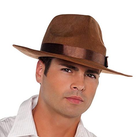 Faux Brown Archaeologist Hat - Pack of 1 - Ideal for Costume Parties & Expeditions Indiana Jones Hat, Brown Fedora, Fancy Dress Halloween Costumes, Fancy Dress Up, Dress Halloween Costume, Adult Halloween Costumes, Stylish Hats, Adulting Shirts, Indiana Jones