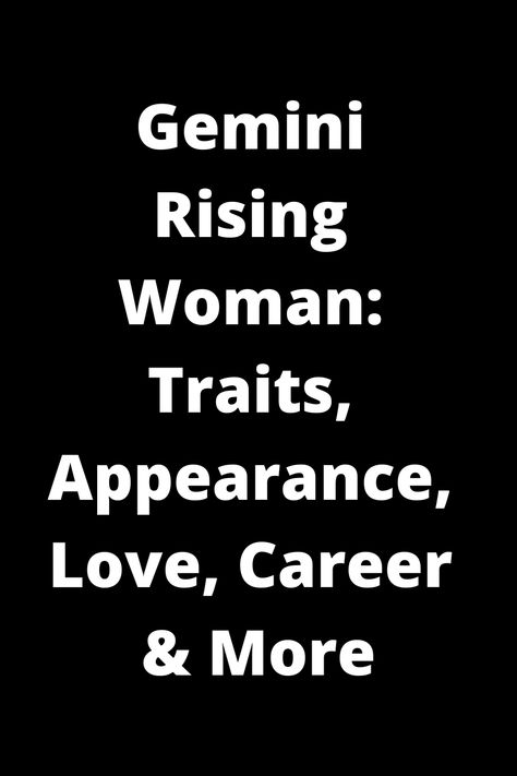 Discover the fascinating world of a Gemini Rising woman! Uncover her unique traits, captivating appearance, love preferences, and career insights. Explore the intricate layers that shape her dynamic personality. Learn more about what makes this zodiac sign stand out among the rest. Gemini Rising Appearance, Dynamic Personality, Gemini Women, Gemini Personality, Gemini Rising, Professional Strengths, Short Term Goals, Mood Changes, Deeper Conversation