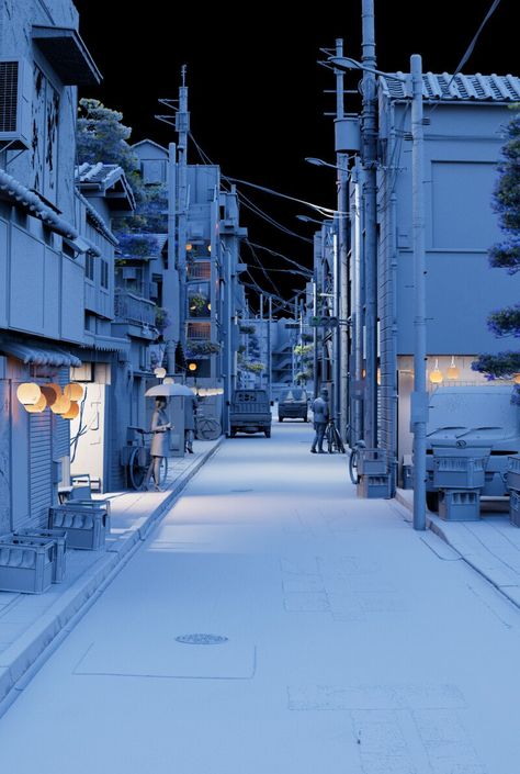 ArtStation - Japanese Alleyway Full 3D CGI - Maya & V-Ray, Steffen Hampel Mc Escher Stairs, Japanese Alleyway, Escher Stairs, Game Level Design, Polygon Modeling, Photorealistic Rendering, Model City, 3d Modeling Tutorial, Mc Escher