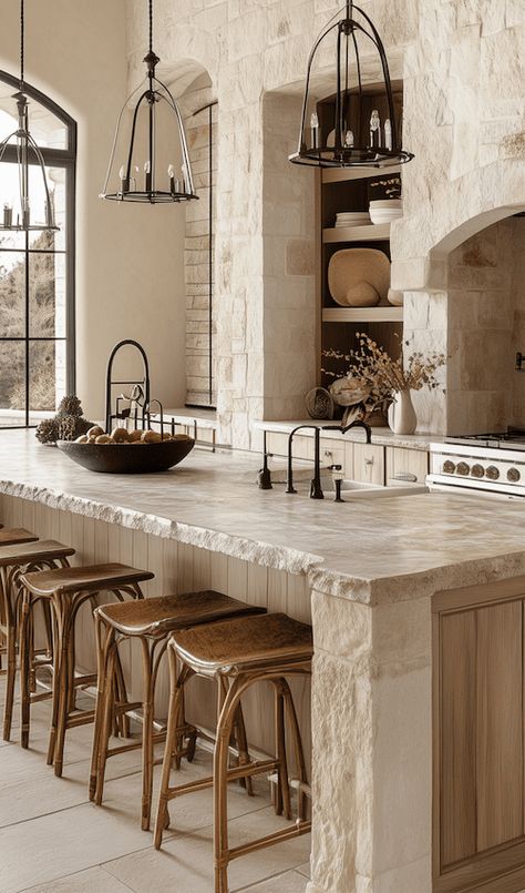 10 Design Elements Of Modern French Country Kitchens European Home Decor French Country, Luxury French Country Kitchen, French Country Countertops, French Country Modern Interior, Patina Style French Country, European Country Home Interiors, French Kitchen Aesthetic, European Kitchen Design French Country, French Country Barndominium