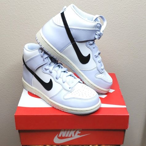 New In Box Gorgeous Nike Dunk High Shoes. Color: Summit White/Football Grey Brand: Nike Size: 3y These Are Fun For The Nike Shoe Collector Or Athlete That Loves The Nike Footwear. Please See All Pictures As They Are Part Of The Description. Thanks For Looking! Happy Shopping #00137 Nike Footwear, Nike Shoe, Nike Dunk High, Dunk High, High Shoes, Shoes Color, Kids Nike, Nike Dunk, Nike Dunks