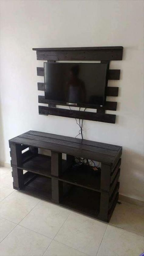 Diy Furniture Ikea, Pallet Tv Stands, Diy Console, Diy Console Table, Play Kitchens, Diy Tv Stand, Pallet Ideas, Diy Pallet Projects, Diy Pallet Furniture