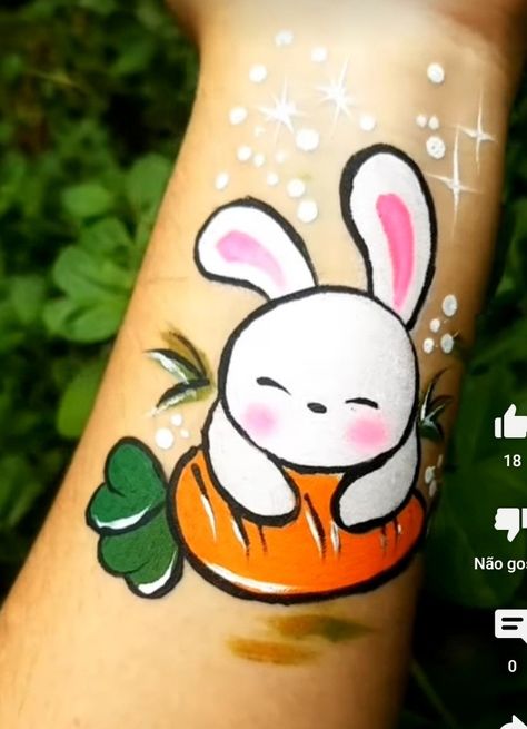 Easter Face Painting Ideas Easy, Easter Face Paint Ideas Easy, Easy Easter Face Painting, Animal Face Paint Ideas For Kids, Easter Egg Face Paint, Kawaii Face Paint, Easy Easter Face Paint, Easter Face Painting Ideas, Bunny Face Paint Easy