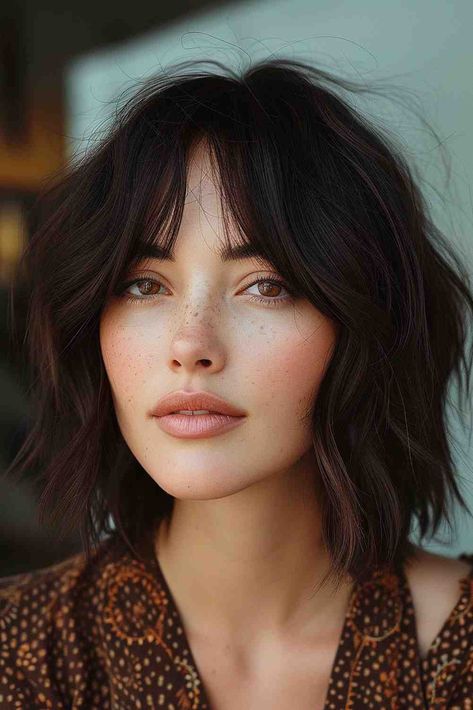 Short Hair Fringe, Square Face Hairstyles, Bob Hairstyles With Bangs, Bob Haircut With Bangs, Longer Hair, Medium Hairstyles, Fringe Hairstyles, Square Faces, Haircuts With Bangs