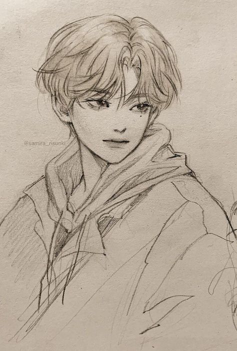 Boy Sketch Face, Semi Realistic Drawing Sketches, Body Refrance, Classic Anime Style, Anime Boy Drawing, Face Sketches, Manga Drawings, Classic Anime, Seni Dan Kraf