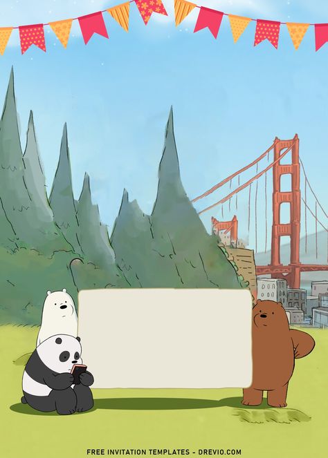 Nice 10+ Cute We Bare Bears Birthday Invitation Templates I love to throw a party … only this year it’s not with 100 guest at the beach. We surprised my little one with a We Bare Bears Theme Birthday Party here at home. You can check out my mood... Download this invitation for FREE at https://www.drevio.com/cute-we-bare-bears-birthday-invitation-templates We Bare Bears Birthday Theme, We Bare Bears Birthday, Cute We Bare Bears, Happy Birthday Bear, Bear Invitations, Bear Theme, Bear Party, Themes Photo, We Bear