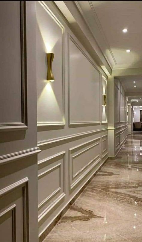 Wall Molding Design, Minecraft Basement, Corridor Design, House Wall Design, House Interior Design Styles, Bar Basement, Latest Living Room Designs, House Ceiling Design, Home Hall Design