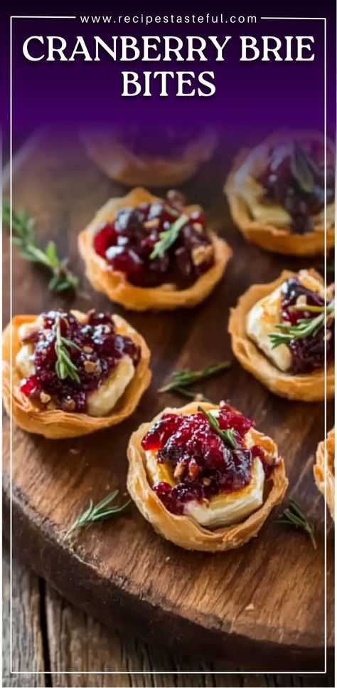 Cranberry Brie Bites are a festive and flavorful appetizer combining creamy brie cheese, flaky crescent roll dough, and a sweet cranberry-orange sauce. These bite-sized treats are perfect for holiday gatherings and impress guests with their delicious combination of savory and sweet flavors. Crescent Roll Appetizers, Cranberry Brie Bites, Cranberry Orange Sauce, Cranberry Brie, Brie Bites, Crescent Roll Dough, Crescent Roll, Appetizer Bites, Brie Cheese