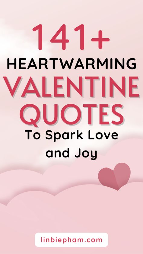 Valentine’s Day can be tricky when you need the right words. These Valentine quotes will help you express love, laughter, and joy for everyone in your life. Save this pin for the perfect message when you need it! Best Valentine Quotes, Valentines Quotes For Him, Spread Love Quotes, Valentines Day Sayings, Valentines Quotes, Valentines Quotes Funny, Valentines Day Quotes, Sweetheart Quotes, Love Is When