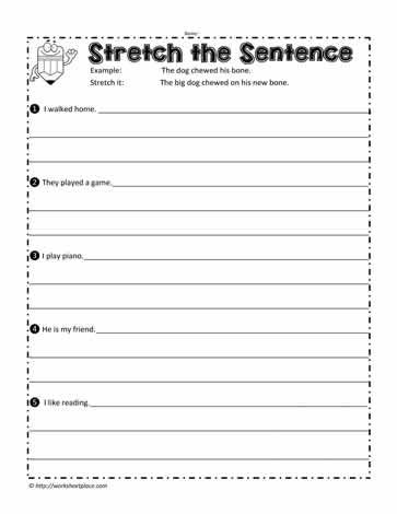 Stretch The Sentence, Teaching Sentence Writing, Sentence Writing Worksheets, Sentence Building Worksheets, Writing Sentences Worksheets, Sentence Building Activities, Sentence Writing Activities, Second Grade Writing, Mentor Sentences