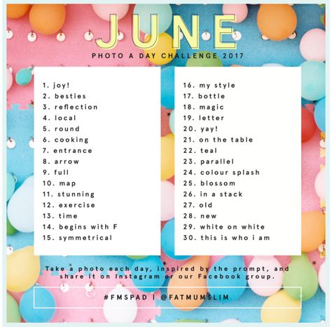 Untitled June Photo Challenge, Photo Challenge Instagram, Challenge Instagram, June Challenge, Photo A Day Challenge, Photo Prompts, Instagram Challenge, It S My Birthday, Photography Challenge