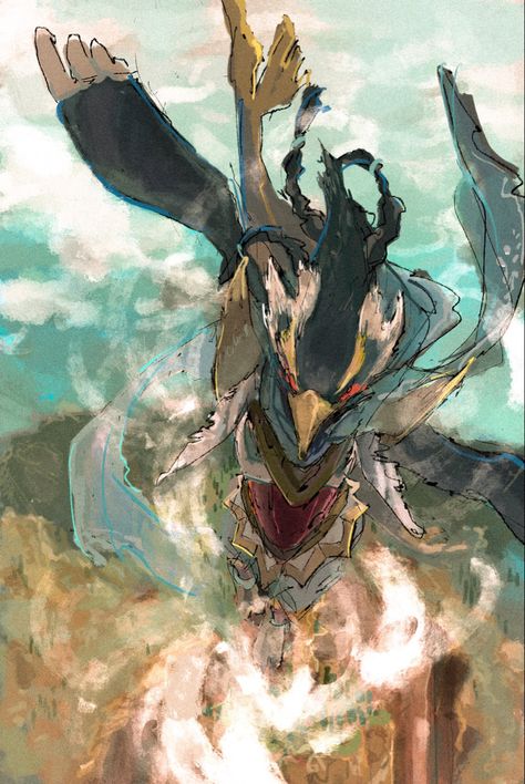 Revali Fanart, Rito Village, Hyrule Castle, Botw Zelda, Zelda Botw, Link Art, Link Zelda, Zelda Art, Legend Of Zelda Breath