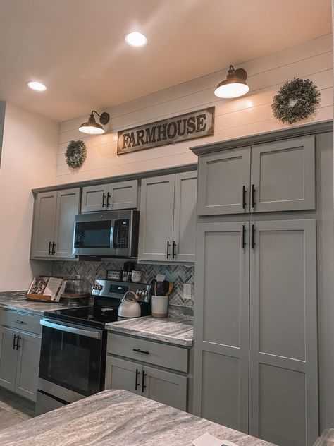 Shiplap Shiplap Above Cabinets, Cabinets With Space Above, Large Space Above Kitchen Cabinets, How To Fill Space Above Kitchen Cabinets, Shiplap Above Kitchen Cabinets, What To Do With Space Above Cabinets, Styling Above Kitchen Cabinets, Space Above Cabinets, Empty Space Above Kitchen Cabinets