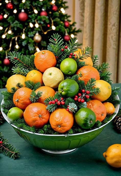 13 Festive Christmas Bowl Decoration Ideas to Transform Your Holiday Home » HomeDecorFull Christmas Fruit Centerpieces, Centerpieces With Oranges, Bowl Decoration Ideas, Christmas Bowl Decorations, Pastel Christmas Decor, Large Decorative Bowl, Xmas Centerpieces, Fruit Centerpieces, Christmas Bowl