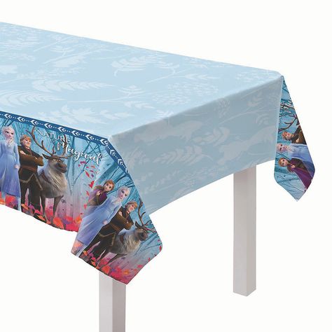 Birthday Party Decorations Outdoor, Elsa Birthday Party Decorations, Frozen Table, Frozen Party Supplies, Film Frozen, Elsa Birthday Party, Plastic Table Covers, Disney Frozen 2, Halloween Costume Shop