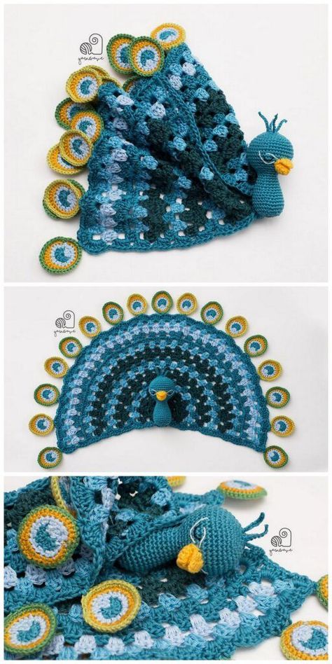 60+ Adorable lovey, comforter and blankets for babies! | Swecraftcorner Crochet Lovey Free Pattern, Crochet Lovey, Airplane Essentials, Pola Amigurumi, Haken Baby, The Peacock, Crochet Animal Patterns, Women Travel, Diy Crochet Projects