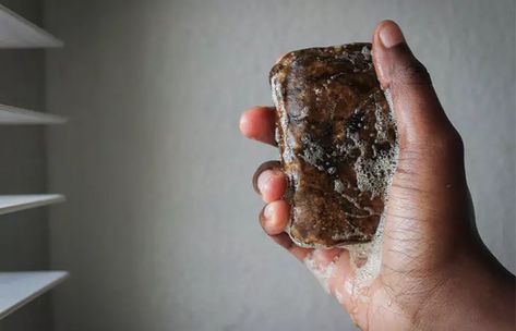 11 Benefits Of African Black Soap, How To Use, & Side Effects African Black Soap Benefits, Black Soap Benefits, Raw African Black Soap, Scaly Skin, Unrefined Shea Butter, Blemish Remover, Dry Itchy Skin, African Black Soap, Natural Cleanser