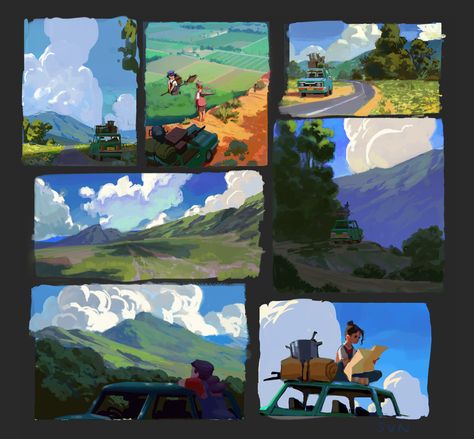 Background Artist, Environment Painting, Landscape Illustration, Environment Design, 판타지 아트, Environment Concept Art, Environmental Art, Art Studies, Funky Art