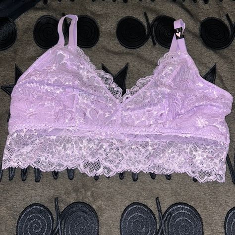 Nwtvs Victorias Secret Lace Unlined Bralettesz L Underwear Light Purple-Pastel Coloredcomfy, Great To Wear All Dayget It For Special Occassions, Anniversary, Valentines, Gifts, Check Out My Closet, Bundle & Save Purple Bra, Purple Pastel, Purple Bras, Black Lace Bra, Sleep Wear, Victoria Secret Sport, Purple Violet, Racerback Bra, Pink Sports Bra