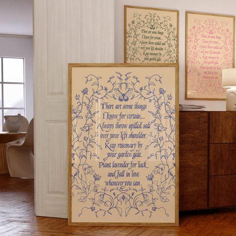 Practical Magic Wall Art With Iconic Quote in Pink, Blue, and Sage Green Wall Art Prints, Lovely Option for Unique Witchy Gifts digital DL - Etsy Light Witchy Decor, Practical Magic Apartment, Practical Magic Painting, Practical Magic House Decor, Practical Magic Home Decor, Practical Magic Aesthetic Home Decor, Practical Magic Decor Inspiration, Practical Magic Halloween Decor, Practical Magic Poster