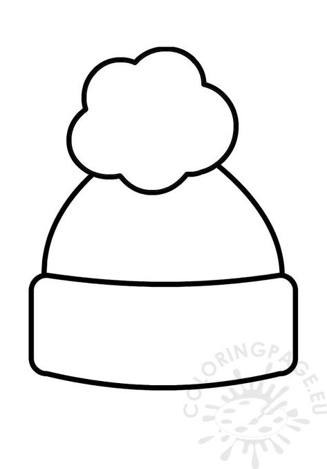 Winter Hat Coloring Page, Winter Hat Template Free Printable, Winter Hat Template, Hat Template Free Printable, Hat Coloring Page, Outline Pictures, Middle Earth Map, Hat Template, Coloring Page Ideas