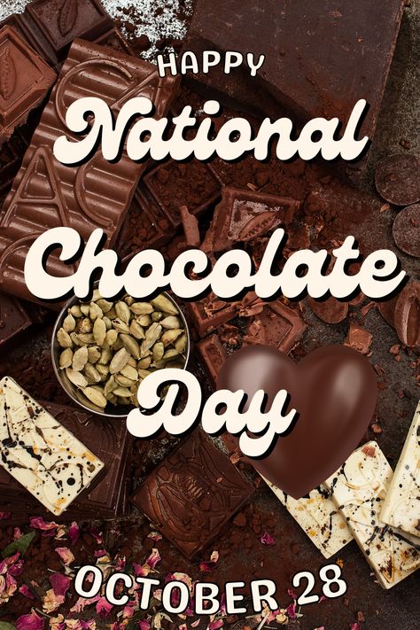 Celebrate National Chocolate Day! Swiss Chocolate Brands, International Chocolate Day, National Chocolate Day, History Of Chocolate, Healthy Chocolate Recipes, American Chocolate, 28 October, Engagement Posts, Swiss Chocolate