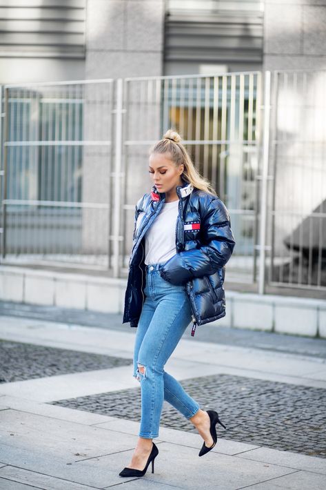 TOMMY HILFIGER Hilfiger Outfits, Amanda Hummer, Norwegian Fashion, Angelica Blick, Puffer Jacket Outfit, 2018 Style, Wardrobe Upgrade, Clothing Wishlist, Tommy Hilfiger Top