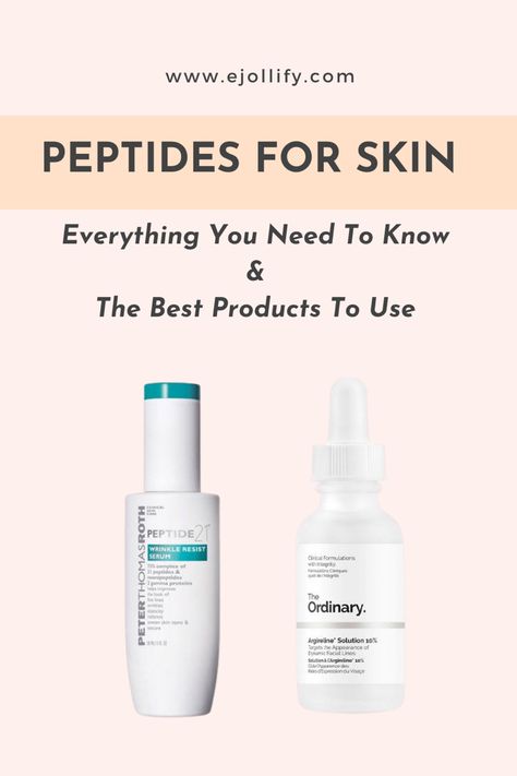 Peptides Skin Care Products, Peptides Benefits, Peptides Skin Care, Collagen Skin Care, Skincare 101, Face Cream Best, Collagen Cream, Peptide Serum, Eye Creams