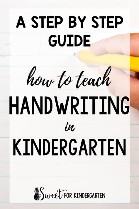 How do you teach handwriting in Kindergarten? This blog post breaks it down step by step on exactly how to teach handwriting, including tips and what to do with those students who struggle. Includes a free handwriting worksheet to try with your class! #handwriting #handwritingstrategies #kindergarten #backtoschool Elementary Handwriting Practice, Teaching Handwriting Kindergarten, How To Teach Handwriting, How To Teach Writing In Kindergarten, Kindergarten Handwriting Practice Free, Phonemic Awareness Lesson Plans, Handwriting Kindergarten, Emergent Writing, Teach Handwriting