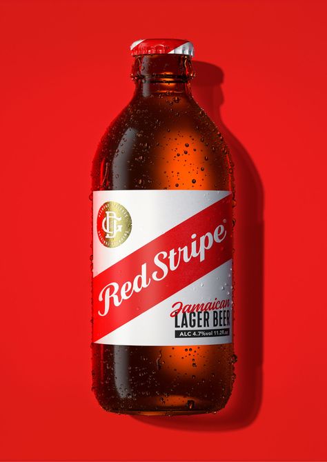 Bulletproof Redesigns Jamaican Beer Red Stripe to be Bold and True to It's Rich Roots | Dieline - Design, Branding & Packaging Inspiration Red Stripe Beer, Sauce Design, Beer Drawing, Red Beer, Popular Beers, Juice Packaging, Packing A Cooler, Lifted Chevy, Lager Beer