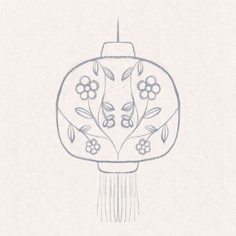 Japanese Lanterns Drawing, Chinese Lantern Illustration, Japanese Lantern Tattoo, Chinese Lantern Tattoo, Lantern Drawing, Lantern Illustration, Lantern Tattoo, Japanese Lantern, Skillshare Classes