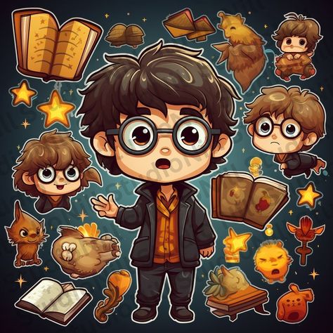 Kawaii Harry Potter, Aesthetic Stickers Harry Potter, Scrapbook Stickers Printable Harry Potter, Harry Potter Journal Stickers, Harry Potter Theme Stickers, Harry Potter Sticker Sheet, Harry Potter Sticker, Harry Potter Stickers, Plum Planner