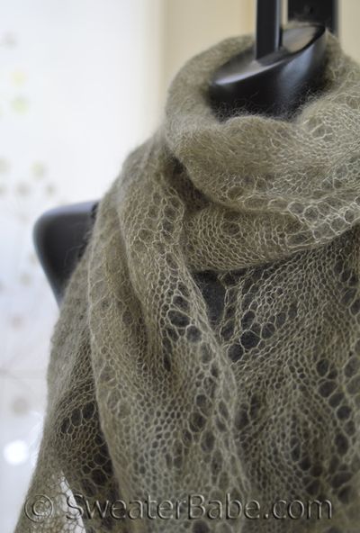 FREE Pattern Pick:  Gossamer One-Ball Lace Scarf by SweaterBabe.com (free ONLY until 5/31/15. On Ravelry, use "Buy it Now" to add this pattern to cart, where you'll see $0 as SALE price.) Mohair Shawl Knitting Patterns, Free Yarn Patterns, Lace Scarf Pattern, Lace Shawl Pattern, Knitting Patterns Free Scarf, Knitted Shawl, Mohair Knit, Lace Weight Yarn, Lace Knitting Patterns