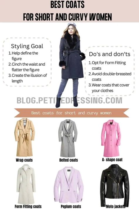 Winter Coat For Short Women, Petite Coats For Women, Coat For Short Women, Coats For Short Women, Jackets For Petite Women, Outfits For Petite Curvy Women, Peacoat Womens Outfit, Outfit For Short Girl, Outfits For Short Women Curvy