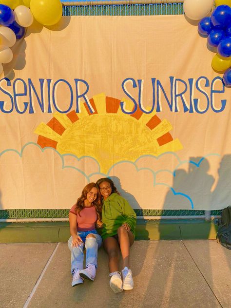 senior
Senior sunrise 
Seniors 
2024 
School Senior Sunrise Banner, Senior Sunrise Shirts, Senior Sunrise Posters, Senior Sunrise Ideas, Asb Ideas, Senior Events, Senior Painted Jeans, Senior Year Planning, Spirit Posters