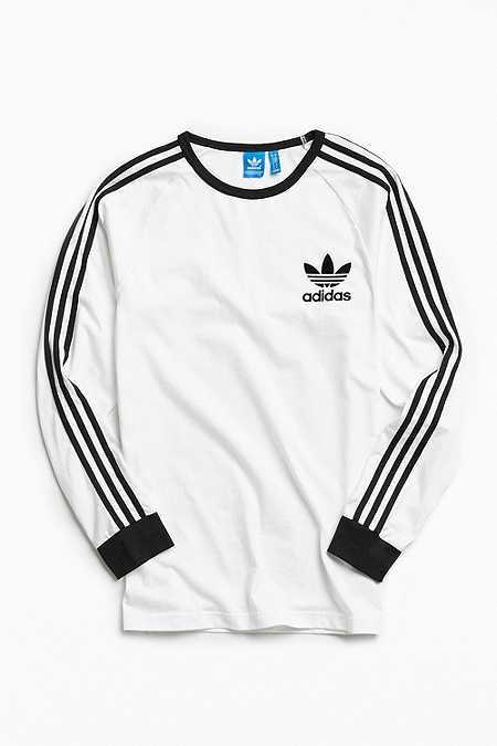 adidas California Long Sleeve Tee Adidas Tshirt Men, Addidas Shirts, Stripe Shirts, Mode Adidas, Style List, Adidas Tshirt, Super Outfit, French Cuff, Adidas Mens