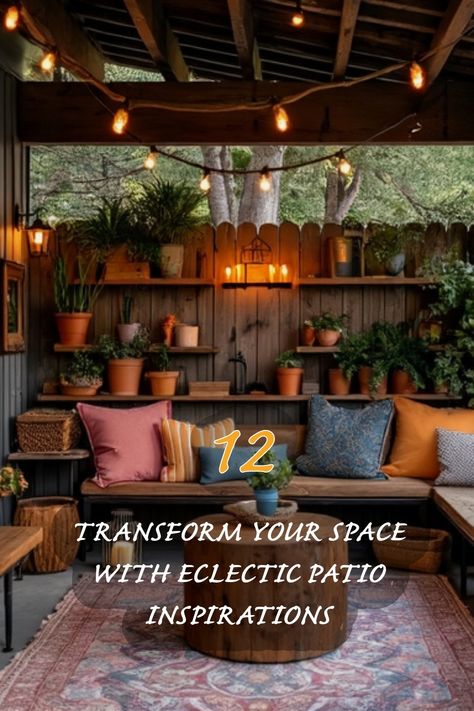 I absolutely adore how this eclectic patio setup blends natural elements with cozy decor! The mix of vibrant cushions and potted plants creates an inviting atmosphere. If you're looking to transform your outdoor space, take inspiration from these ideas that make any patio feel like a personal retreat. Eclectic Patio, Patio Setup, Japandi Dining Room, Japandi Dining, Organic Modern Kitchen, Patio Design Ideas, Personal Retreat, Modern Farmhouse Living, Patio Inspiration