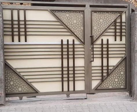 Ms Gate Design Modern, Modern Front Gate Design, Main Gate Ideas, Main Gate Designs, New Gate Design, Modern Gate Design, Latest Main Gate Designs, Latest Gate Design, Modern Steel Gate Design