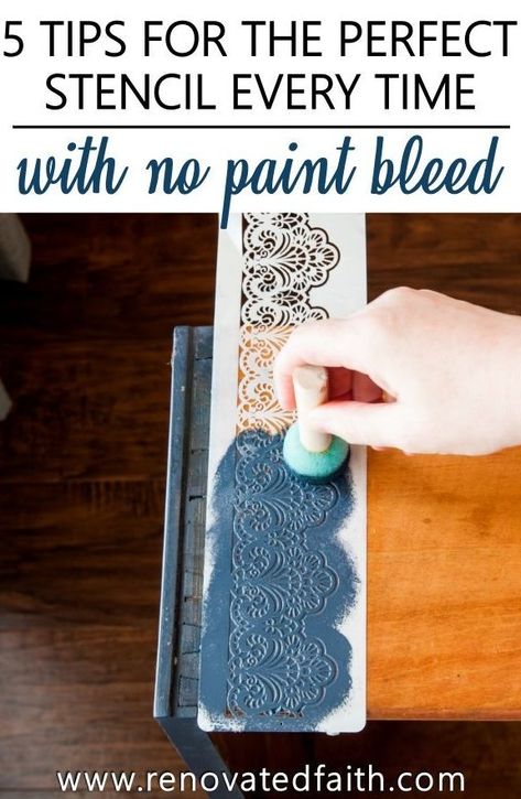 Stencil On Wood, Diy Stencil Patterns, Stencil Letters, Lace Stencil, Reclaimed Table, Upcycle Furniture, Stencils Tutorials, Laminate Furniture, Stencil Wood