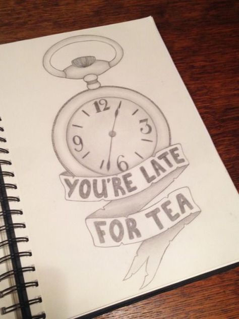 Sketching drawing of clock and tea Alice In Wonderland Drawings, Beautiful Drawings, Disney Drawings, A Drawing, Art Drawings Simple, Pencil Art, Art Drawings Sketches, Drawing People, Disney Art