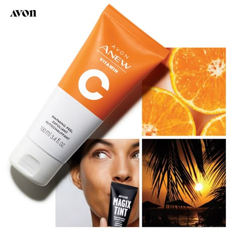 Your future looks bright. #summerdays #BeautyLover #bosslife #Linkinbio #vitaminC Static Ads Design, Cosmetic Creative Ads Design, Skincare Advertisement, Skincare Brand Design, Skin Care Design, Avon Skin Care, Face Peel, Avon Anew, Open Pores