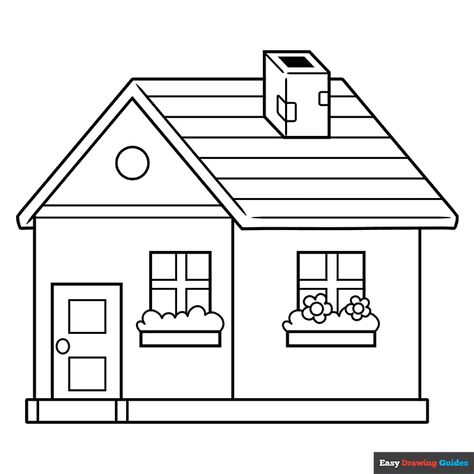 House Colouring Pages Free Printable, House Printable Templates, Building Coloring Pages, House Coloring Pages For Kids, Cute Coloring Pages For Kids, House Coloring Pages, Printable House, Insect Coloring Pages, House Printable